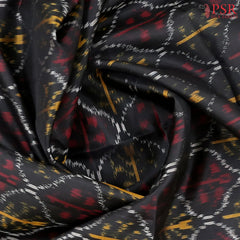 Black Pochampally Soft Silk Saree