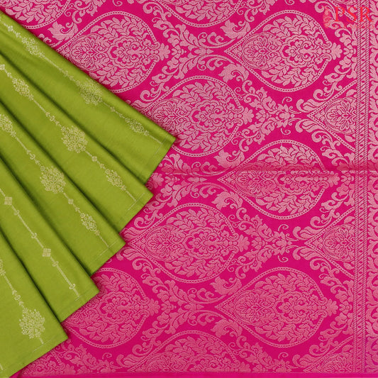 Apple Green Soft Art Silk Saree