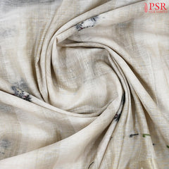 Light Beige Ghicha Cotton Saree