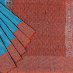 Peacock Blue Jute Art Silk Saree