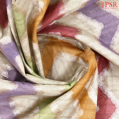 Beige & Multicolor Silk Cotton Saree