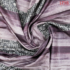 Mauve Purple Semi Tussar Saree