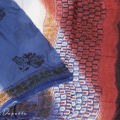 Han Blue Cotton Dress Material