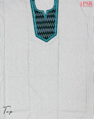 Off White Silk Cotton Dress Material