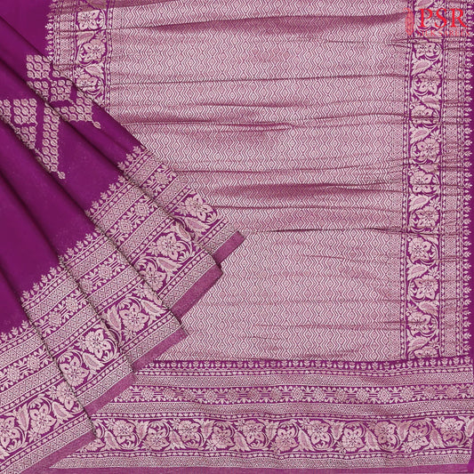 Magenta Purple Georgette Saree