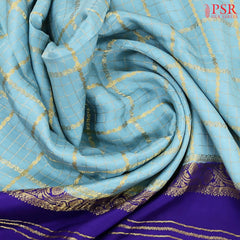 Sky Blue Mysore Silk Saree