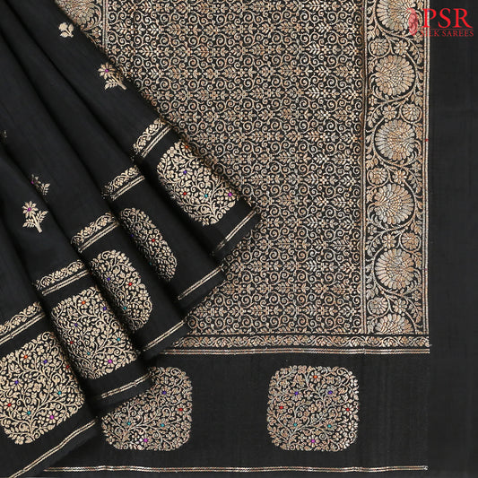 Black Semi Chiniya Saree
