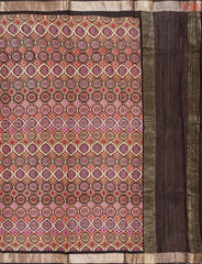 Carob Brown Munga Silk Saree