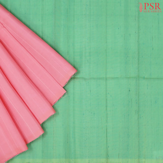 Flamingo Pink Soft Silk Saree