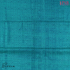 Peacock Blue Soft Patola Silk Cotton Dress Material
