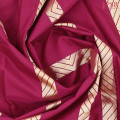 Cerise Pink Semi Silk Cotton Saree