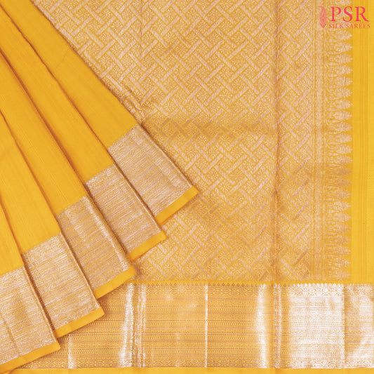 Yellow Kanchipuram Silk Saree