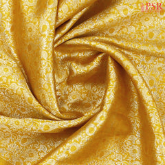 Golden Yellow Kanjivaram Jacquard Silk Saree