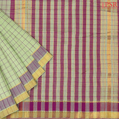 Pistachio Green Mangalagiri Cotton Saree