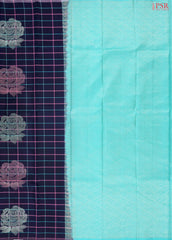 Midnight Blue Kanchipuram Silk Saree