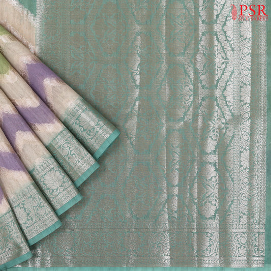 Beige & Multicolor Silk Cotton Saree