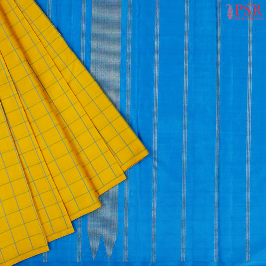 Yellow Kanchipuram Silk Saree