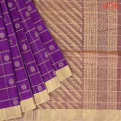 Violet Silk Cotton Saree