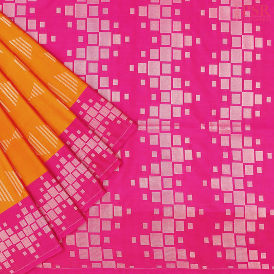 Saffron Soft Art Silk Saree