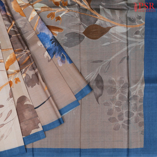 Pink Taupe Kadhi Tussar Silk Saree