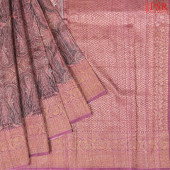 Plum Purple Kadhi Tussar Silk Saree