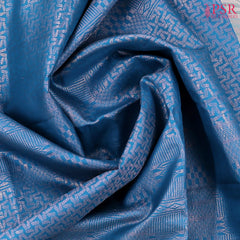 Dark Cerulean Blue Soft Silk Saree
