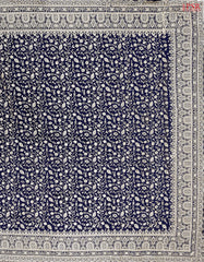 Berry Blue Georgette Laser Embroidery Saree