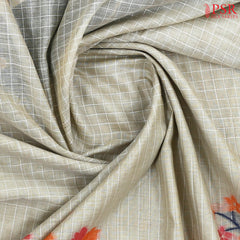 Olive Beige Ghicha Cotton Saree