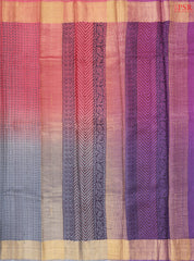 Pink, Purple & Grey Kadhi Tussar Silk Saree