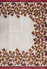 Beige Kadhi Tussar Silk Saree