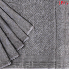 Grey Banaras Tussar Silk Saree