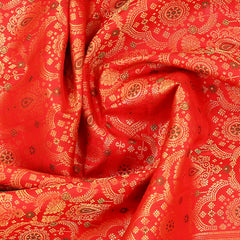 Red Kanchipuram Jacquard Silk Saree