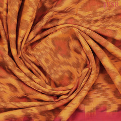 Firey Orange Ikkat Cotton Saree