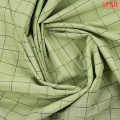 Light Pistachio Green Mangalagiri Cotton Saree