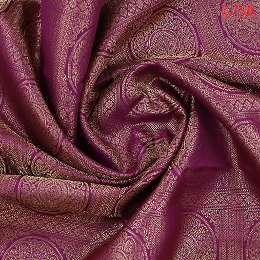 Dark Purple Bridal Kanchipuram Silk Saree