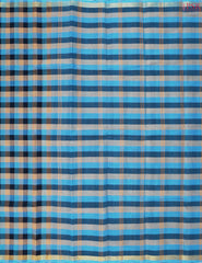 Blue & Tan Kanchi Cotton Saree