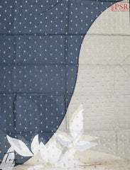 Steel Grey & Greige Chanderi Silk Cotton Dress Material