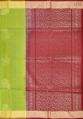 Parrot Green Silk Cotton Saree