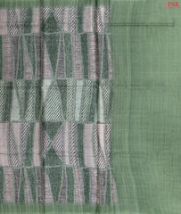 Basil Green Kadhi Tussar Silk Saree