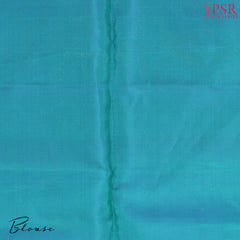 Peacock Blue Soft Silk Mix Saree