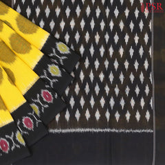 Yellow Ikkat Cotton Saree