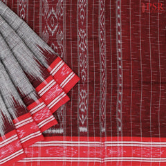 Dark Grey Ikkat Cotton Saree