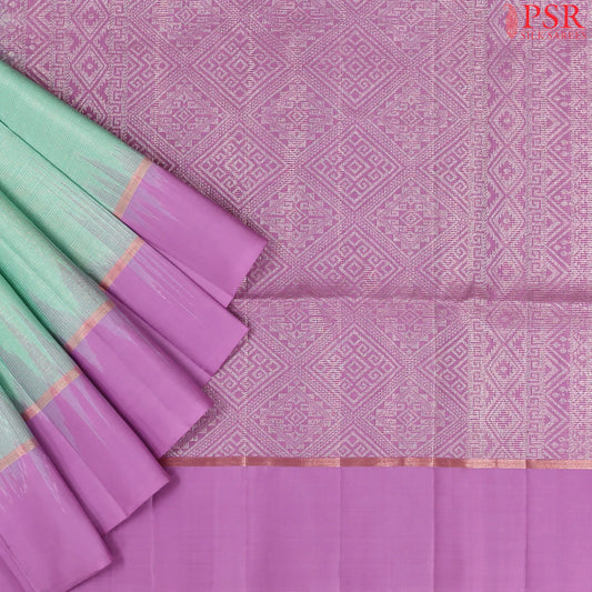 Light Mint Green Soft Silk Saree