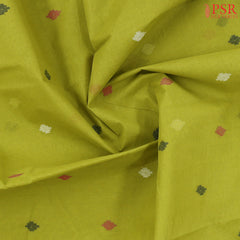 Chartreuse Green Bengal Cotton Saree