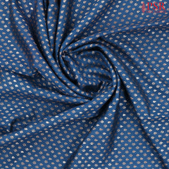 Prussian Blue Chiniya Silk Saree