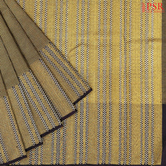 Dark Cedar Brown Kanchipuram Silk Saree