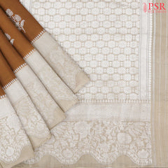 Tawny Brown Mango Silk Saree