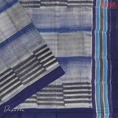 Blue Grey Cotton Dress Material