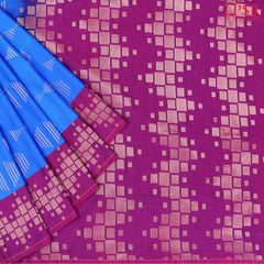 Azure Blue Soft Art Silk Saree
