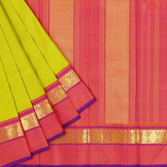 Chartreuse Green Kanchipuram Silk Saree